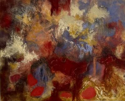 Desert Storm — Oil and cold wax on birch panel cradle