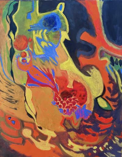 Rite of Passage — Oil and oil pastel on canvas