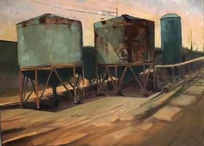 Fertilizer Tanks — Oil on canvas