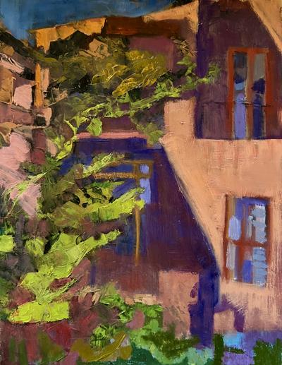 Santa Fe Commons — Plein air study, oil on linen birch panel