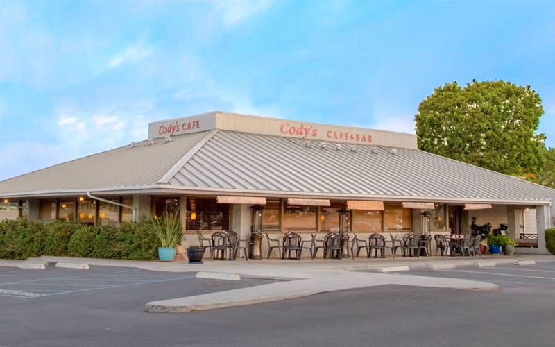 Cody's Cafe exterior in Santa Barbara, California — where SBRMG meets every Wednesday